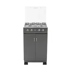 HACEB - Estufa Romero Gabinete Vidrio Gas Natural Plata