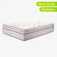AMERICANA DE COLCHONES - Colchón Queen Firmeza Media Ortopédico Resortado con Pillow Premium Top 160 x 190 cm + Almohada - 0% Interés a 3 Cuotas Pagando con tu CMR Banco Falabella