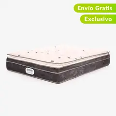 AMERICANA DE COLCHONES - Colchón Doble Firmeza Suave Ortopédico Resortado con Pillow American Silver 140 x 190 cm + Almohada - 0% Interés a 3, 6 o 12 Cuotas Pagando con tu CMR Banco Falabella