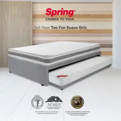 COLCHONES SPRING - Cama Nido Semidoble Firmeza Media Resortado Toofun