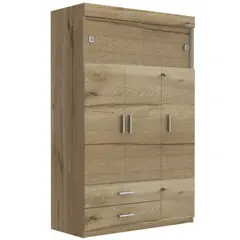 RTA DESIGN - Closet Moderno en Aglomerado MDP 5 Puertas 2 Cajones 188 x 120 x 52 cm - Mueble