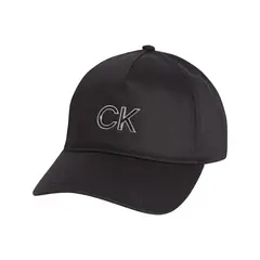 CALVIN KLEIN - Gorra Negra Con Monograma Metálico Para Mujer