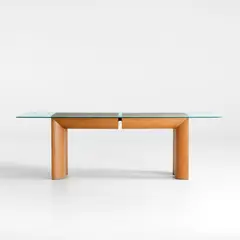 CRATE & BARREL - Mesa de comedor Emma 6 puestos en Vidrio