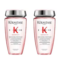 KERASTASE - Shampoos Pack Duo Genesis Hydra-Fortifiant anti-caída cabello graso 250ml Incluye:2 Productos
