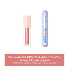 MAYBELLINE - Pack Lifter Gloss Moon + Pestañina Surreal A Prueba de Agua