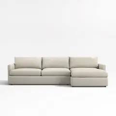 CRATE & BARREL - Sofá en L Lounge Derecho en Tela