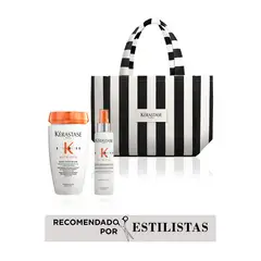 KERASTASE - Kit Nutritive kérastase x Summer - Bain Satin 250ML, Llotion Thermique 150ML, tote bag Black White