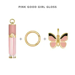 CAROLINA HERRERA - Combo Pink Good Girl Gloss. Incluye: Good Girl Gloss 970 Soft Pink + argolla para labial + Accesorio Mariposa