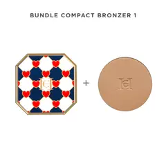 CAROLINA HERRERA - Combo BUNDLE COMPACT BRONZER 2. Incluye Polvos compacto tono 10 Light + Case Compacto para polvos Lovewins