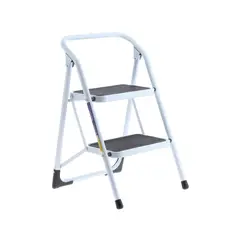 JUST HOME COLLECTION - Silla Escalera 2 Pasos Blanca 47x 76x59cm Capacidad 150kg