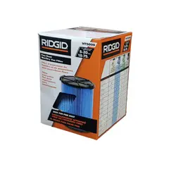 RIDGID - Filtro Aspiradora VF5000 Azul de 3 Capas de 6 a 16 Galones Polvo Fino