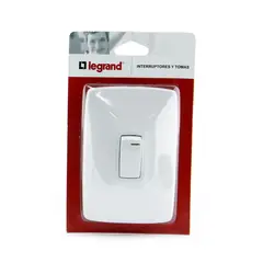 LEGRAND - Interruptor Sencillo Conmutable L/P Arquea Blanco
