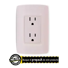 LEGRAND - Toma Doble Polo A Tierra Blanca Arquea