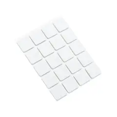 FIXSER - Antideslizante Caucho Cuadrado Blanco 18X18mm 20Ud
