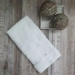 CANNON - Toalla Manos Punto De Cruz 50x80 Cm 400 Gramos Blanca