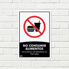 FIXSER - Señal No Consumir Alimentos 22X15Cm