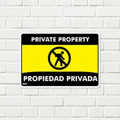 FIXSER - Señal Propiedad Privada Prohibido Ingreso 35X24Cm
