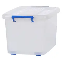 KEY WAY - Caja Organizadora con Ruedas 74x52x45 cm 110 litros Blanco