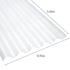 ARKOS - Teja P7 Opal N12 366x92cm 0.7mm Policarbonato