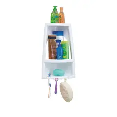 RIMAX - Organizador Esquinero Ducha 25x41x17,5 cm Blanco