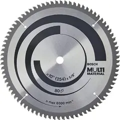 BOSCH - Disco Aluminio 10 X 5/8 Pulgadas 80 Dientes Multimaterial 2608640966