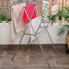 REJIPLAS - Tendedero Piso Expandible Hasta 92cm 15 Kilos Gris