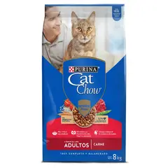 CAT CHOW - Alimento Seco Para Gato Adulto Activos Carne 8kg