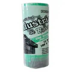 GENERICO - Bolsa Basura 100x120cm Rollo x12 Unidades Grande Verde