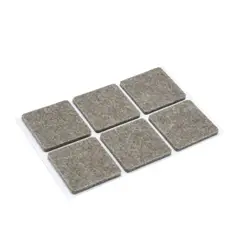 FIXSER - Fieltro Cuadrado Café 32X32Mm 6Und