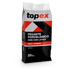 TOPEX - Pegante Porcelanico Gris 25kg – Alta Adherencia para Interiores