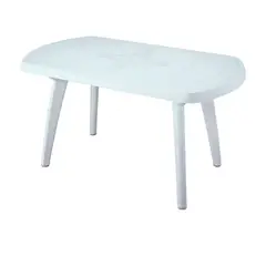 RIMAX - Mesa Plástica Ovalada 139x75cm Blanco