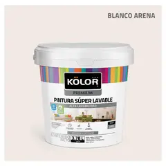 KOLOR - Pintura para Interior Blanco Arena Superlavable 5 Galones