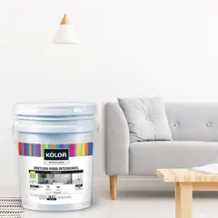 KOLOR - Pintura para Interior Blanco Mate 1/4 Galón