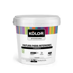KOLOR - Pintura para Interior Blanco Mate 1/4 Galón