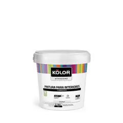 KOLOR - Pintura para Interior Blanco Mate 1/4 Galón