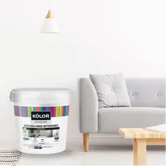 KOLOR - Pintura para Interior Blanco Mate 1/4 Galón