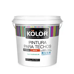 KOLOR - Pintura para Interior Techos y Cielos Blanco 1 Galón