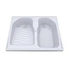 FIRPLAK - Lavadero Aqua De Sobreponer 80x60 Cm Flauta Blanco