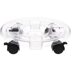 CASA BONITA - Base Para Matera Con Ruedas De Plástico Resistencia 45kg Transparente 30cm