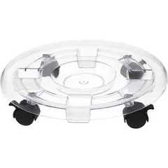 CASA BONITA - Base Para Matera Con Ruedas De Plástico Resistencia 60kg Transparente 38cm