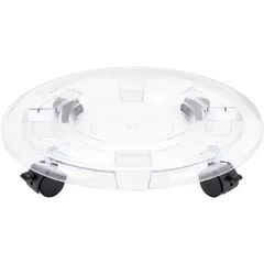 CASA BONITA - Base Para Matera Con Ruedas De Plástico Resistencia 100kg Transparente 43cm