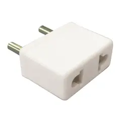 HALUX - Adaptador P/Enchufe De Clavija Plana A Clavija Redonda