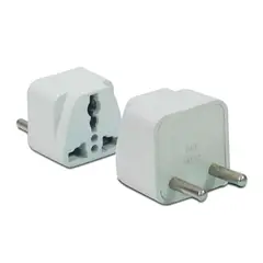 HALUX - Adaptador De 3 A 2 Patas Redondas Europa Asia