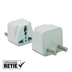 HALUX - Adaptador De 3 A 2 Patas Redondas Europa Asia