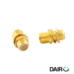 DAIRU - Conector Por 2 Unidades Con Rosca Y Cable Coaxial