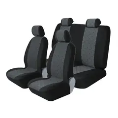 SIMONIZ - Cubreasiento Jacquard Negro 8Pzs