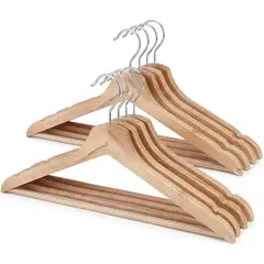 JUST HOME COLLECTION - Set de 8 Ganchos de Madera Tubo