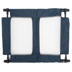 HOLZTEK - Puerta Seguridad Plegable en Acero y Tela Azul 92x70 cm