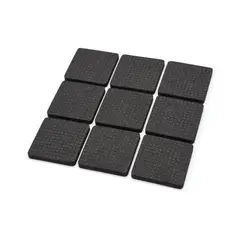 FIXSER - Protector Caucho Cuadrado Negro 30X30mm 9Und