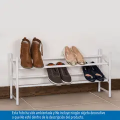 REJIPLAS - Zapatero Expandible 2 Niveles Blanco